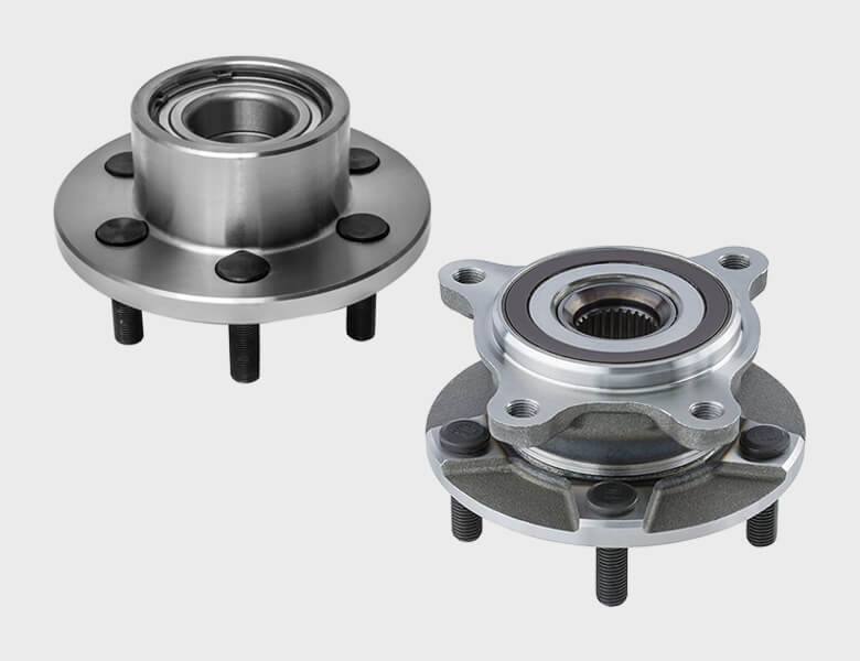 Front and rear wheel hub bearing assembly